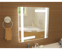 Квадратное зеркало в ванную с подсветкой Витербо размером 90x90 см